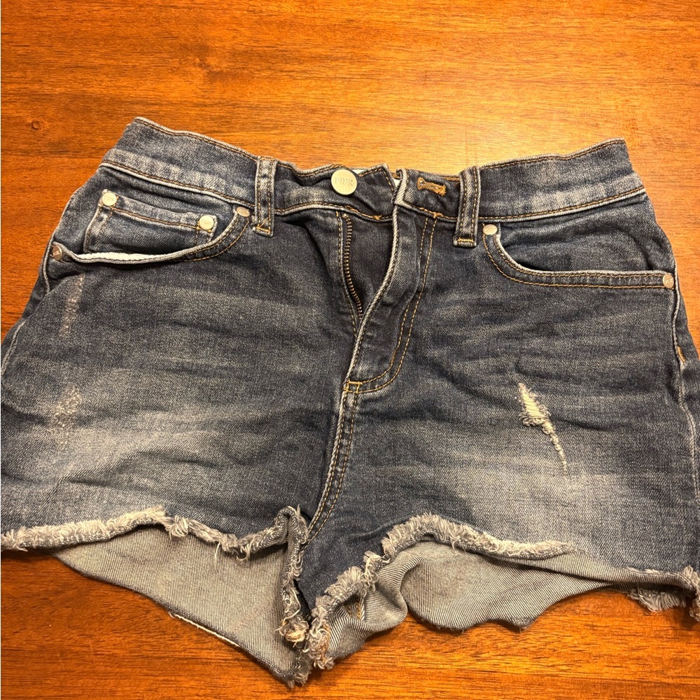 PINK Victoria's Secret Blue Distressed Jean Shorts
